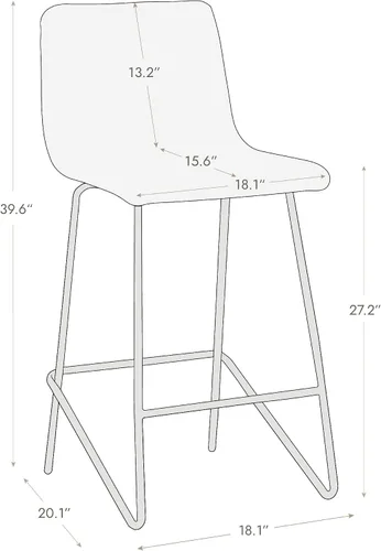 Vista 3 de Watson & Whitely Taburetes de bar, taburete de bar tapizado de tela con espalda, blanco (multicolor)