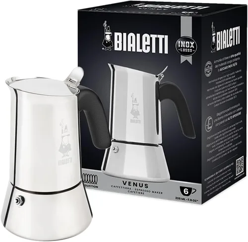 Vista 9 de Bialetti - Nueva cafetera Venus Induction, apta para todo tipo de placas, acero 18/10, 4 tazas (5.7 onzas), aluminio, cobre