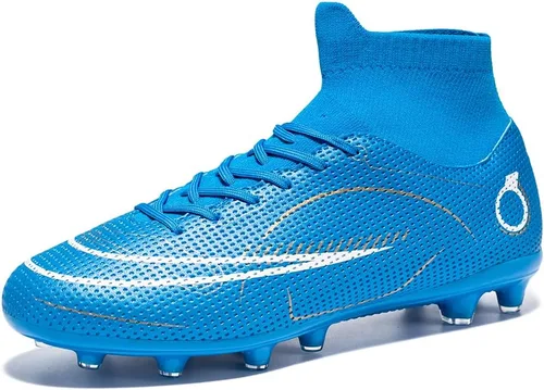 Vista 4 de Zapatos deportivos de fútbol para hombre, botas altas con picos para exterioresinteriores, para niños y niñas, tenis de entrenamiento de fútbol
