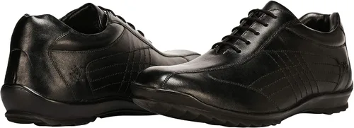 Vista 6 de LIBERTYZENO - Tenis deportivos para hombre de piel auténtica, transpirables, acolchados, a la moda, informales, con cordones