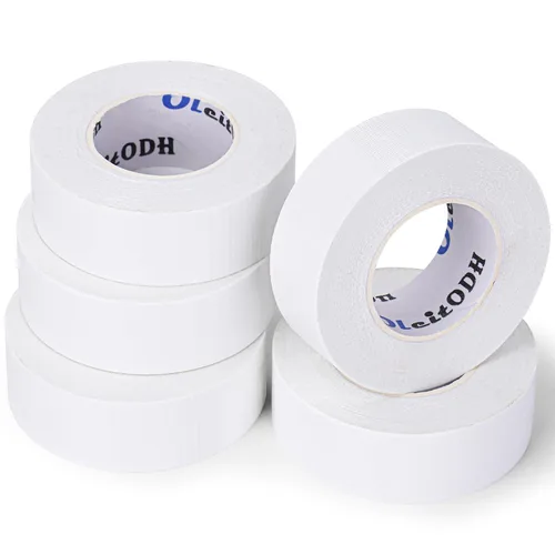 Vista 10 de Paquete de 5 mini cintas adhesivas negras de 1 pulgada x 75 yardas, tamaño de bolsillo, resistente, impermeable, sin residuos que se rompan a mano