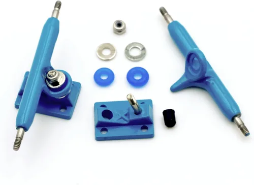 Vista 3 de A1 Pro Fingerboard Trucks 36 mm 34 mm 32 mm con nueva base y copa de pivote (32 mm Azul bebé)