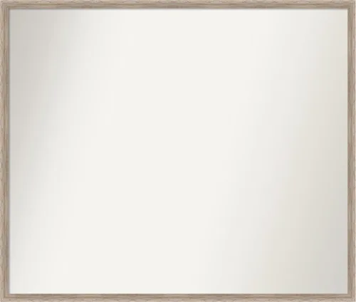 Vista 119 de Amanti Art Espejo de baño blanco para sobre el fregadero, 24 x 27 pulgadas, espejo de tocador rectangular con cuña de madera dura, marco de madera