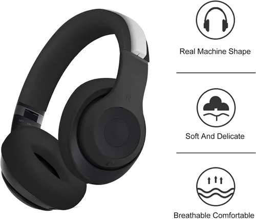 Vista 6 de Studio Pro 3 en 1 - Fundas de silicona para los oídos, antiarañazos, cubierta para la cabeza, para auriculares Beats Studio Pro, accesorios