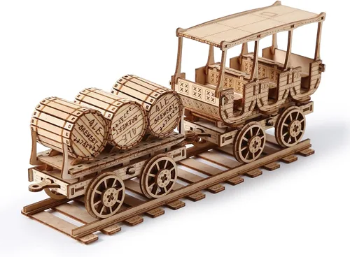 Vista 9 de Rompecabezas de madera 3D para adultos, rompecabezas mecánico de coche de playa, kit de construcción de modelo de vehículo de bricolaje, juguete