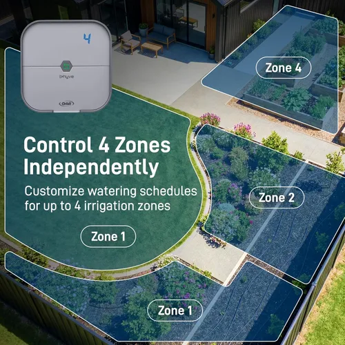 Vista 3 de [Usado] Orbit 57915 B-hyve Controlador inteligente de rociadores para interiores de 4 zonas Controlador de rociadores interiores habilitado