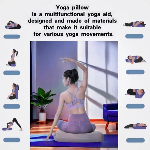 Vista 3 de NGT new guide steps Almohada Bolster de Yoga para Meditación y Apoyo - Cojín de Yoga Rectangular Cuñas de Espuma Funda de Almohada de Gamuza Lavable
