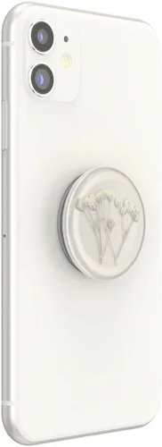 Vista 3 de PopSockets Agarre para Teléfono con Soporte Expandible, Agarre Adhesivo - Flor Prensada Aliento de Bebé