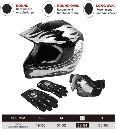 Vista 94 de SLMOTO - Casco DOT para niños y jóvenes, casco de motocross para todoterreno y calle, casco de motocicleta, casco de bicicleta de tierra, motocross