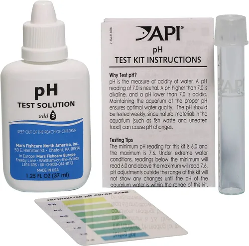 Vista 3 de API Kit de prueba de pH para acuario de agua dulce de 250 pruebas, juego de 4 piezas