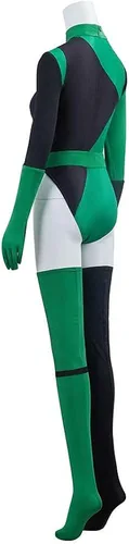 Vista 4 de BYHai Shego - Disfraz de cosplay de Shego, disfraz de Halloween sexy, disfraz de súper villano para adultos y mujeres