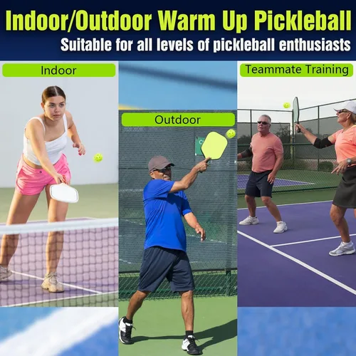 Vista 4 de Mini Pickleball Training Balls - Warm Up Pickleball Drills, Enhance Reaction Time & Hand-Eye Coordination Ideal Gift for All Ages and