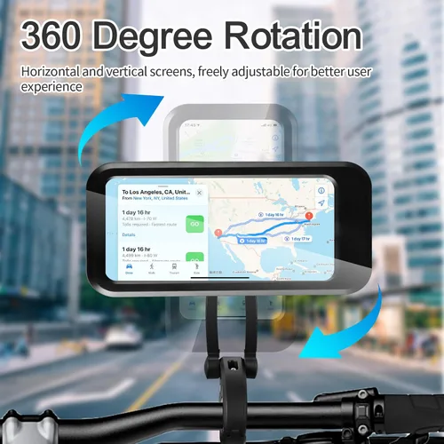 Vista 3 de Soporte de teléfono impermeable para bicicleta, soporte para teléfono de bicicleta con pantalla táctil, bolsa universal impermeable para teléfono