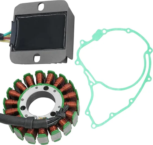 Vista 6 de Caltric Estator, regulador y junta compatible con Honda Trx300 Trx-300 Fourtrax 300 1993-2000
