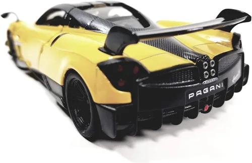 Vista 2 de Pagani Huayra Canary Yellow 2016 BC Hardtop 1/38 O Scale Coche Diecast