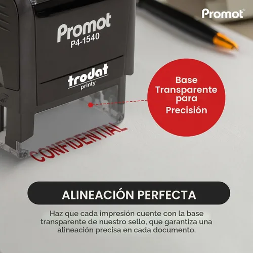 Vista 6 de Promot Sello autoentintado confidencial - Sello para contabilidad y notario
