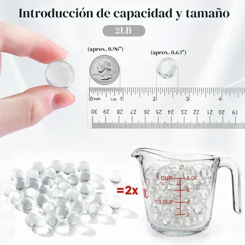 Vista 2 de AMOR PRESENT 170 piezas de mármoles de vidrio, 0.6 pulgadas Mables