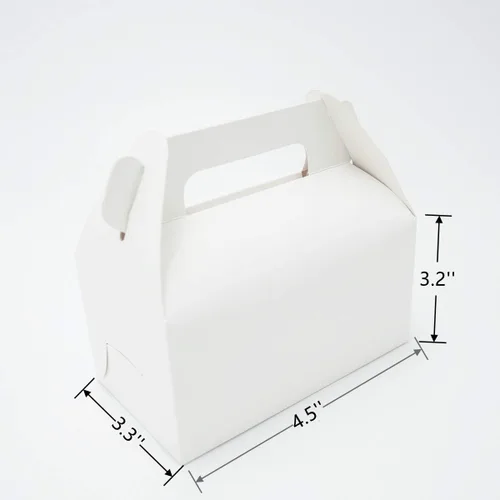 Vista 3 de NICEWAY - Paquete de 30 cajas de regalo a dos aguas blancas, caja de regalo de papel kraft para dulces, cajas de regalo pequeñas para bodas, fiestas