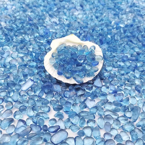 Vista 16 de Keedolla Piedras de Mar de Cristal de Acuario, Grava de Tanque de Peces de 6-9mm, Roca de Mármol para Acuario, Tanque de Peces y Tortugas, Relleno