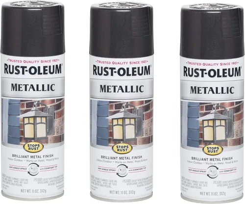 Vista 27 de Rust-Oleum 7274830 Pintura en aerosol metálica que detiene la oxidación, 11 oz, latón antiguo
