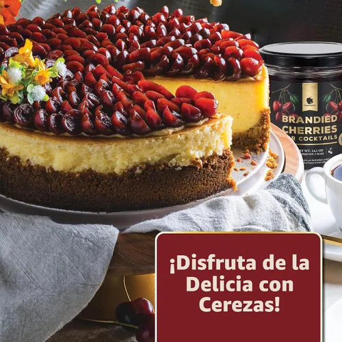 Vista 6 de Gourmanity - Cerezas de cóctel con brandied, Morello francés en Kirsch, 14.1 onzas