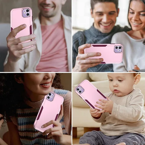 Vista 6 de Yiakeng Funda para iPhone 11, iPhone 11 con protector de pantalla HD, PC híbrida + TPU a prueba de golpes Defender Pioneer Anti-Shock Phone Case