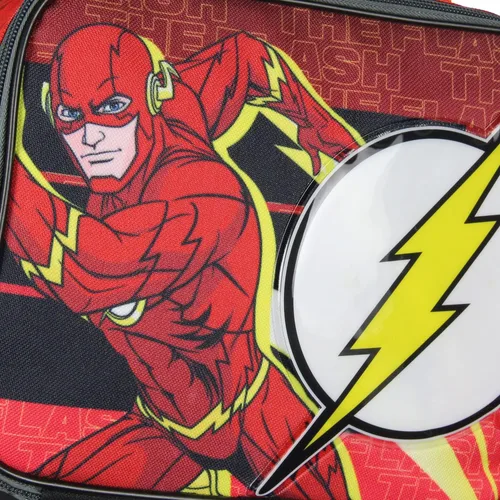 Vista 2 de Bioworld DC Comics The Flash Character Lightning Bolt Logo Lonchera aislada bolsa de 12 pulgadas