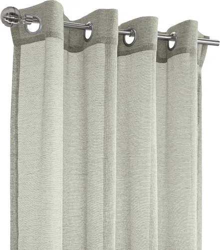 Vista 3 de Loft Living Blakely - Cortina transparente con textura de lino sintético, 52 x 84 pulgadas, color gris