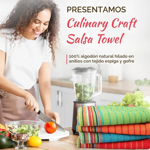 Vista 2 de THREAD SPREAD - Toallas de cocina 100% algodón, toallas de salsa, juego de 4 (16x28 pulgadas), paño de cocina multiusos para secar, restaurante