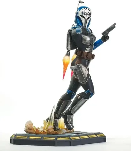Vista 4 de Diamond Select Toys Star Wars The Clone Wars: Bo Katan - Estatua a escala 1:7, multicolor, 11 pulgadas