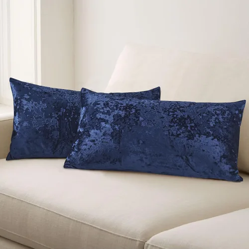 Vista 13 de Home Soft Things Funda de almohada decorativa de terciopelo triturado, 4 piezas, aguacate, 20 x 20 pulgadas, funda cuadrada de acento suave