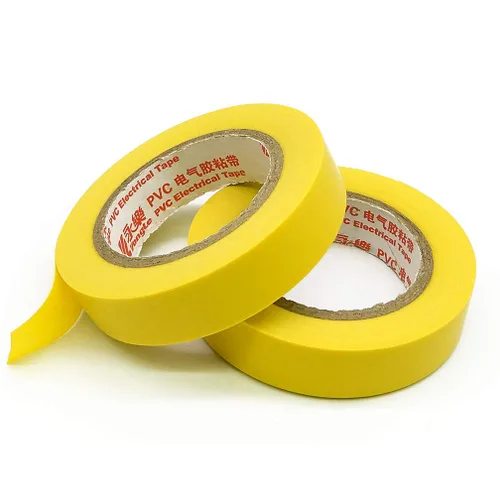 Vista 3 de Maveek 10 rollos de cintas eléctricas de PVC, autoadhesivas, impermeables, aislantes amarillas, clasificadas hasta 600 voltios y 176 °F, 0.6 x 49.2