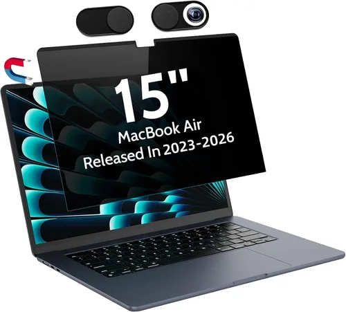 Vista 18 de Peslv Filtro de Privacidad Magnético para Macbook de 12 Pulgadas (2012-2017), Filtro Anti Luz Azul Deslumbrante Extraíble Filtro de Pantalla Mate