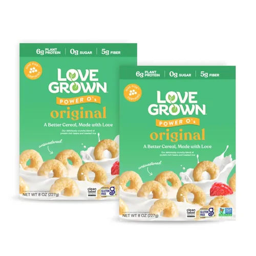 Vista 12 de Love Grown Power O's - Cereal de chocolate sin gluten con alto contenido de proteínas, vegano, certificado sin OMG, bajo en azúcar, alto en fibra
