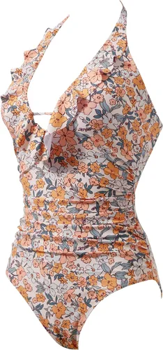 Vista 62 de SUUKSESS Traje de baño sexy de una pieza con volantes y control de abdomen para mujer