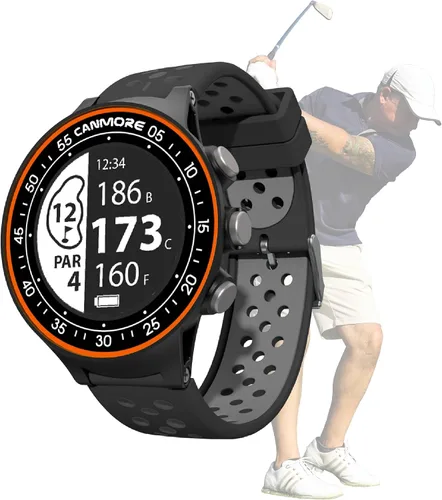 Vista 9 de CANMORE TW411 Reloj GPS de golf con rastreador de fitness, más de 41,000 cursos mundiales precargados gratuitos, chip IC mejorado, azul