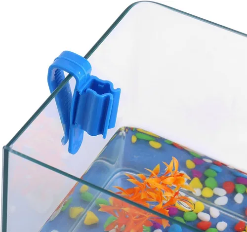 Vista 7 de 2 unids Clip ajustable diseño de plástico azul multifuncional tubería de agua Clip de fijación clip de montaje de peces ajustable Clip de montaje