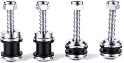 Vista 4 de Kit de acoplamiento desmontable de liberación rápida para barra Sissy para Harley Sportster XL883 XL1200 2004+ con tornillo de montaje Cromo #1