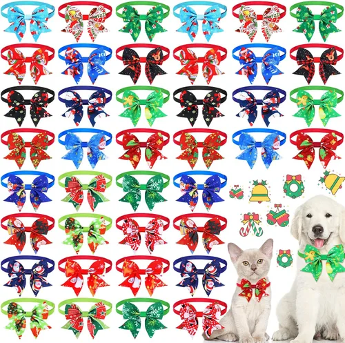 Vista 8 de Maitys 40 lazos y collares ajustables para perros de Halloween As the Pictures Show