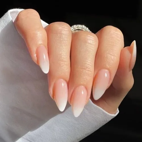Vista 9 de Uñas postizas a presión marrón café, uñas postizas medianas de almendra, color sólido, cobertura completa, uñas postizas artificiales brillantes