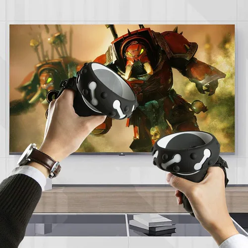 Vista 3 de 1 Pair Orzero Silicone Controller Cover Compatible for Quest 2 Anti-Throw Soft Protective VR Gaming Headset Handle - Black