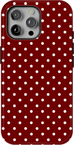 Vista 13 de Funda para iPhone 16 Pro Max con lunares, color negro y rosa Negro & Rosado