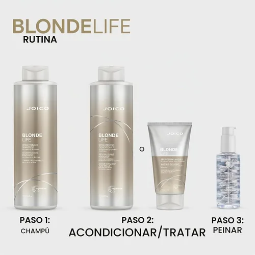 Vista 6 de Joico Blonde Life Brightening Conditioner For Blonde Hair Illuminate Hydration & Softness Add Softness & Smoothness Sulfate Free With