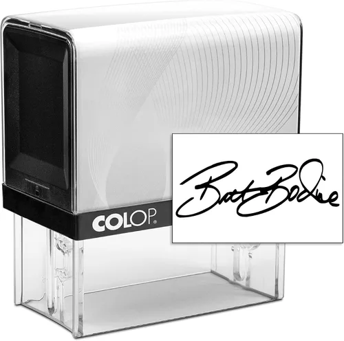 Vista 14 de Rubber Stamp Creation COLOP - Sello de Firma Personalizado Autoentintado de Tamaño Extra Pequeño, 15 Colores de Tinta, Rectangular, Multicolor