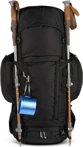 Vista 14 de Kelty Coyote - Mochila de 60 a 105 litros, para hombre y mujer (actualización 2020) - Mochila de senderismo, mochilero, mochila de viaje, Negro