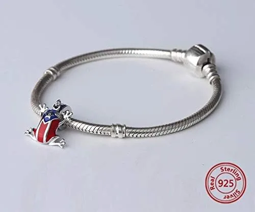 Vista 3 de BOLENVI Colgante de plata de ley 925 con bandera de Puerto Rico para Pandora y pulseras o collares similares Plata esterlina No es una piedra