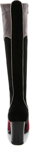 Vista 4 de ANN CREEK Botas de equitación para mujer 'Manuel' hasta la rodilla con parches de varios