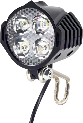 Vista 2 de Kit de luz para ebike de 36 V 48 V, faro eléctrico para bicicleta con claxon de 100 dB, luz trasera para ebike con señal de giro, se ajusta a