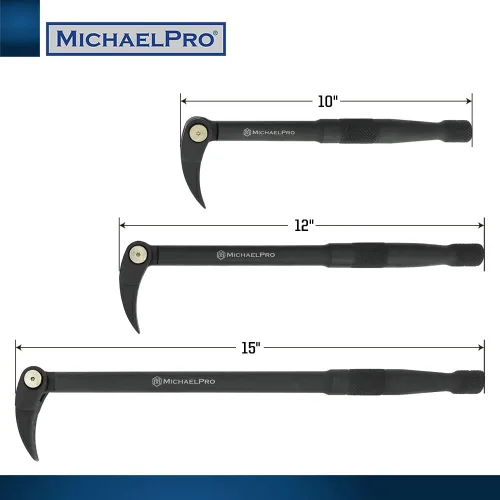 Vista 2 de MichaelPro Juego de 3 barras de palanca de indexación – 10", 12", 15" Estuche de almacenamiento resistente incluido-MP009080