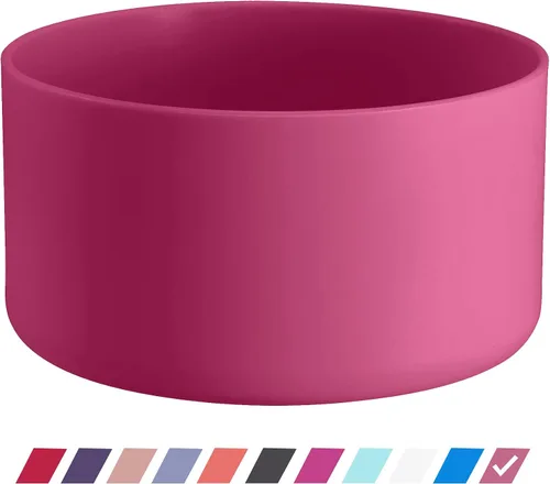 Vista 6 de Vmini Funda protectora de silicona, compatible con Hydro Flask y más botellas de agua, funda inferior antideslizante de 12 a 40 onzas